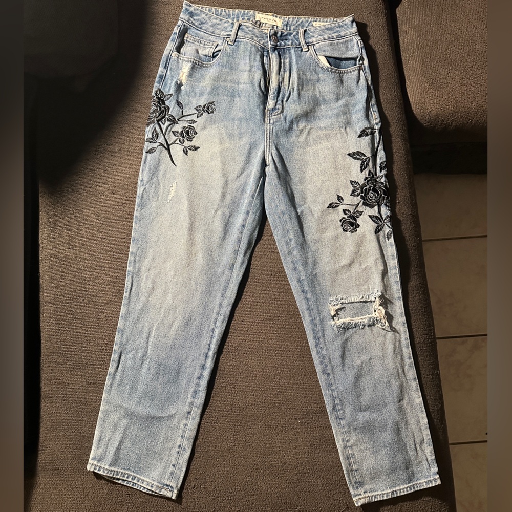 Pacsun Embroidered Mom Jeans